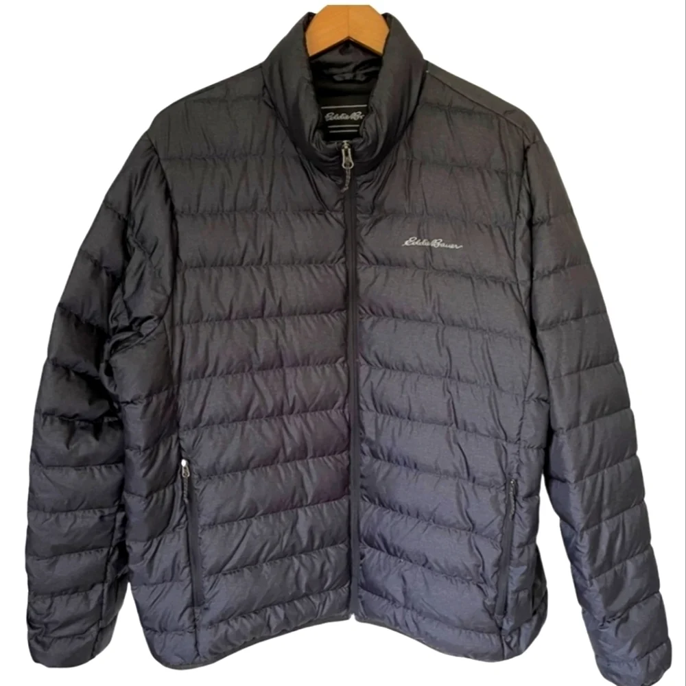 Eddie Bauer Gray Packable Down Puffer Coat XL - Picture 1 of 6